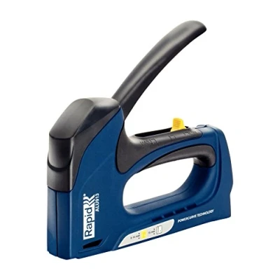 Image of Rapid Heavy Duty Dual Staple Gun ALU913 for No. 13 Staples and 8 Brads, Manual with 3 Step Force Adjuster, Powercurve Technology Ergonomic Handle (5000603)