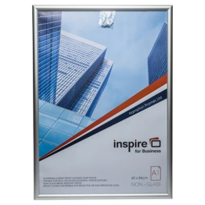 Image of Hampton Frames Snap Poster Certificate Photo Display Frame Silver A1 (59x84cm) SNAPA1S