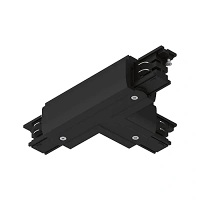 Image of Paulmann 91380 ProRail3 Connector T Piece Left 167.5 x 101 mm max. 3,680 W Black Systems, Ceiling Rail, Metal, Plastic