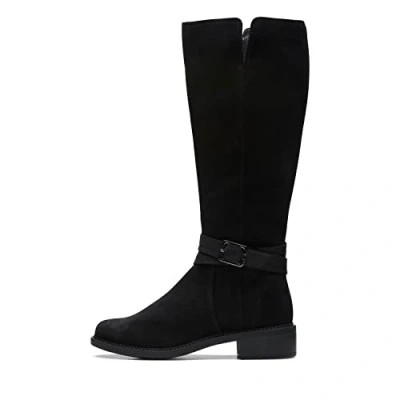Image of Clarks Women&#039;s Maye Shine Fashion Boot, Black SDE, 6 UK Narrow