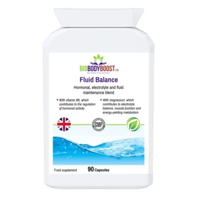 Image of Fluid Balance Electrolyte, Hormone and Water Blend with B6 Magnesium 90 Vegan Capsules