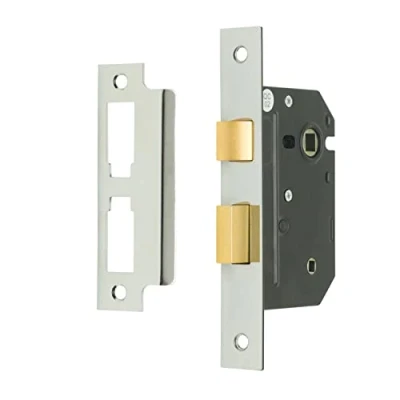 Image of Sterling MLB325N 3 Lever Bathroom Sashlock 2.5 inch/65mm Nickel