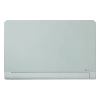 Image of Nobo Glass Magnetic Whiteboard with Concealed Pen Tray, 1000 x 560 mm, InvisaMount Mounting System, Impression Pro, Brilliant White, 1905191