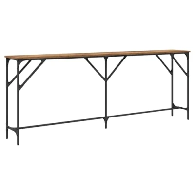 Image of vidaXL Console Table Old Wood 200 x 29 75 cm Engineered