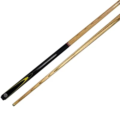 Image of BCE Unisex Bsp 5b Christophe Lambert 2 Piece English Pool Cue with 8 5mm tip, black butt/ natural wood shaft, 57 145cm UK