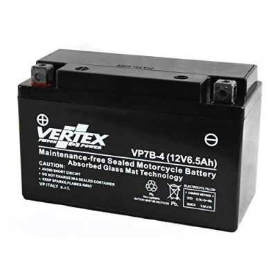 Image of Vertex VP7B 4 Sealed AGM Motorcycle Battery, 12V, 6.5Ah, CCA ( 18) 85, Replaces: CT7B 4, BS, YT7B YTX20L YB9 B Perfect battery for Motorcycle, ATV&#039;s, Personal Watercraft and Snowmobiles