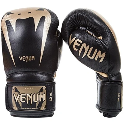 Image of Venum Unisex Adult Giant 3.0 Boxing Gloves Muay thai, Kick Boxing, Black/Gold, 10 oz