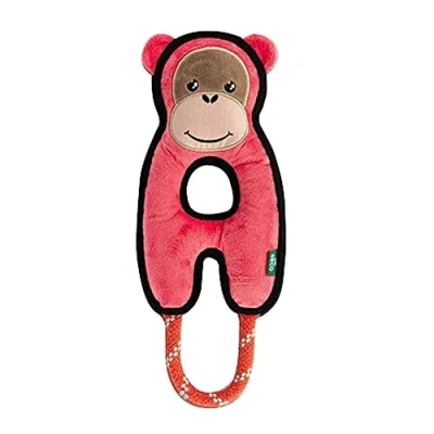 Image of Beco Dog Toys for Large Dogs Rough &amp; Tough Recycled Toy with Rope, Orangutan,