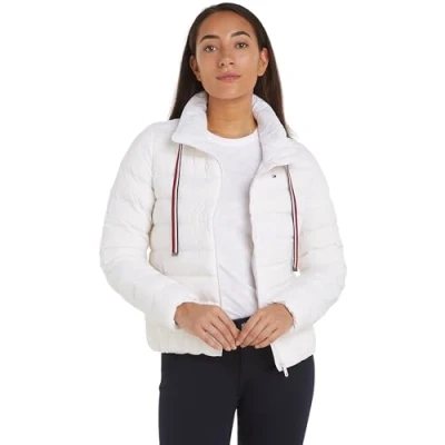 Image of Tommy Hilfiger Women Down filled Jacket Packable Padded Winter, White (Th Optic White), S