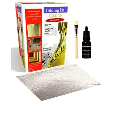 Image of 100 Sheets Gilding Silver Leaf Starter kit 7x5 (by pure gold UK)