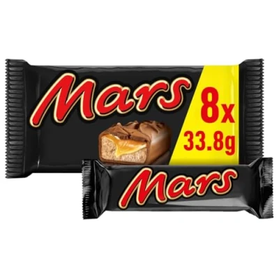 Image of Mars Chocolate Bars, Caramel, Nougat &amp; Milk Multipack, 8 x 33.8g, Ideal for Gift, Snacks or Hamper