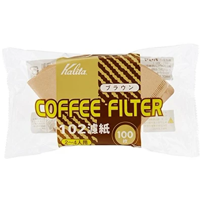 Image of Kalita Brown Paper Filter Coffee 102 Pack of 100