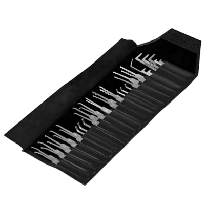Image of Multipick Elite 40 Professional Lockpick Set Tools [0.4+0.6 mm] Lock Picking Made in Germany &amp; Kit Pick for European Cylinder Locks