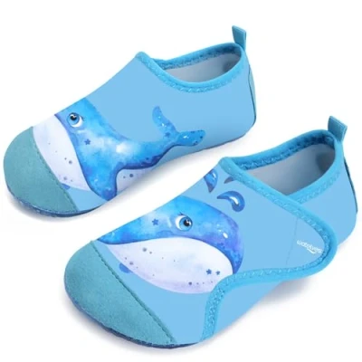 Image of Swim Water Shoes Boys Kids Toddlers Baby Beach Aqua Pool Swimming Socks River Sea Sand Footwear（BigWhales Blue 30/31）