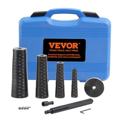 Image of VEVOR 52PCS Custom Bushing Bearing &amp; Seal Driver Set, Transmission Wheel Axle Race, Installer Remover, 18 65mm 74mm Metric Discs Bush Removal Puller Press Tool Kit