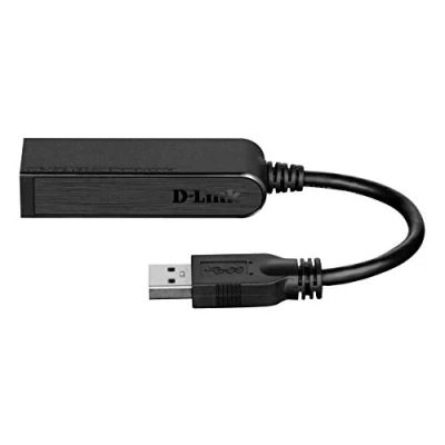 Image of D Link DUB 1312 Super Speed USB 3.0 to Gigabit 10/100/1000 Mbit/s Ethernet Adapter, Black