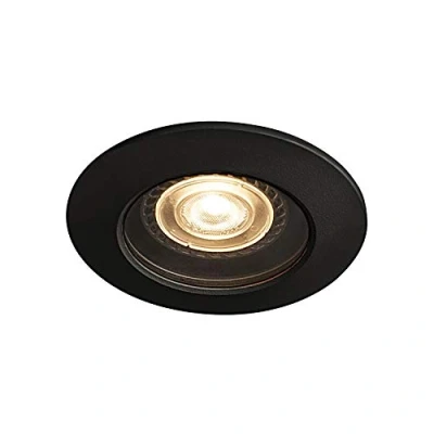 Image of SLV VARU QPAR51 DL Walls, Paths, entrances, LED, recessed Light Outdoor, Garden lamp, Ceiling Spotlight / GU10 IP20/IP65 5W Black, Aluminium, 5 W