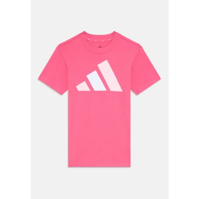Image of adidas Unisex Kids Essentials Big Logo T Shirt, Pink Fusion/Clear Pink/White, 11 12 Years