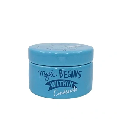 Image of Half Moon Bay Disney Cinderella Ceramic Trinket Box Round With Lid 5.5x7.7cm Home Princess