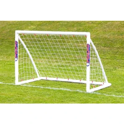 Image of SAMBA garden football goal (choose your size), UK made, premium uPVC locking frame, all weather, extra thick net (6ft x 4ft)