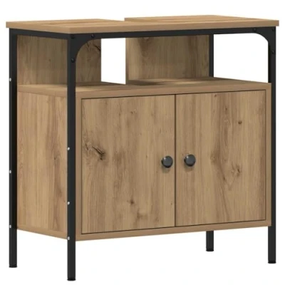 Image of vidaXL Bathroom Sink Cabinet Artisan Oak 60x30x60 cm Engineered Wood