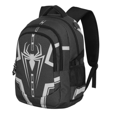 Image of Marvel Spiderman Town Plus Running Backpack, Black, 34 x 46 cm, Capacity 32 L