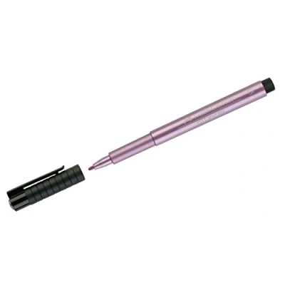 Image of Faber Castell Art &amp; Graphic Pitt Artist Pen Metallic 1.5 India Ink Pen, Ruby Metallic, Single For Art, Craft, Drawing, Sketching, Home, School, University, Colouring