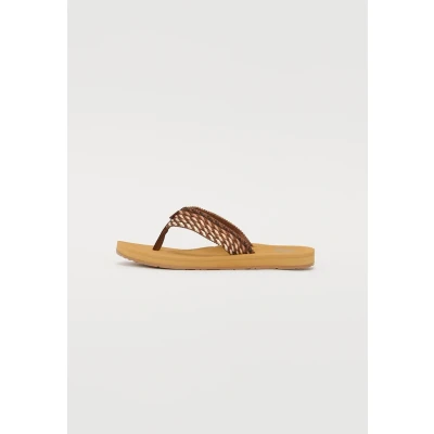 Image of Roxy Porto Tbar sandals, Women&#039;s, Size: 3, Mocha/coff Textile