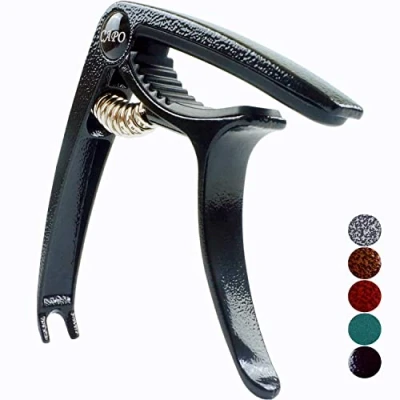 Image of SUCCESS Guitar Capo, Lightweight Zinc Alloy Capo for Acoustic and Electric Guitars, Bass, Mandolin, Banjo, Ukulele (Black)