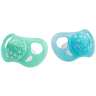 Image of Twistshake 2X Orthodontic Pacifier, Baby Infant Soother, BPA, BPF, BPS Free, 6+ Months, Pastel Blue/Pastel Green