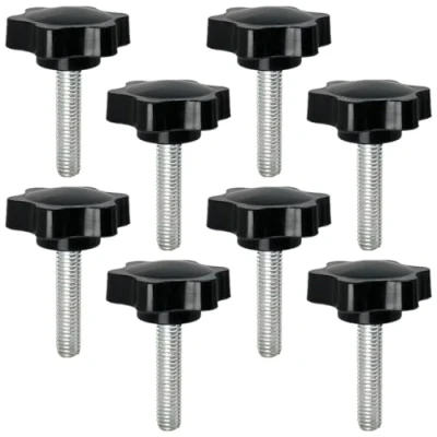 Image of HUSABEJAIN 8 Pcs M8 x 40 Star Handle Knob Grip Thumb Screw Head Knobs Nut Screws Metric Male Thread Knurled Clamping for Bracket
