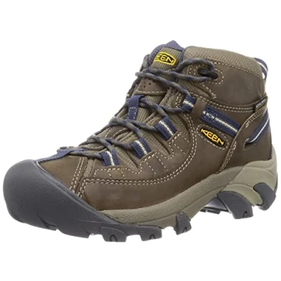 Image of KEEN Women&#039;s Targhee 2 Mid Waterproof Hiking Boots, Goat/Crown Blue, 5 UK