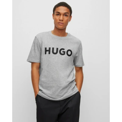 Image of HUGO Dulivio Print Tshirt, Men&#039;s, Size: Small, Open grey
