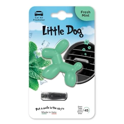 Image of Little Joe Dog Gel Air Freshener Fresh Mint Scent for Car Vent. Long lasting, up to 45 days. Irresistible and Fun All Ages.