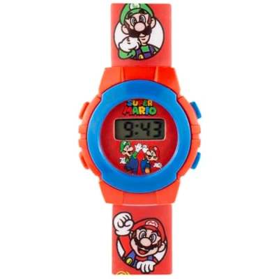 Image of Coriex Children&#039;s Watches Trendy Digital for Kids: Stylish and Practical Boys Trendsetters Time Date in Various Designs, Super Mario, Strap.