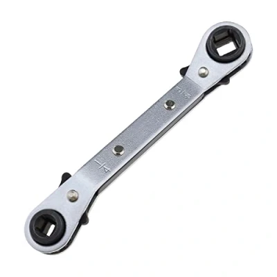 Image of Create idea Square Ratchet Wrench 4 in 1 Reversible Spanner HVAC Maintenance Bend for Heating Air Conditioning Refrigeration Units Freezers Installation