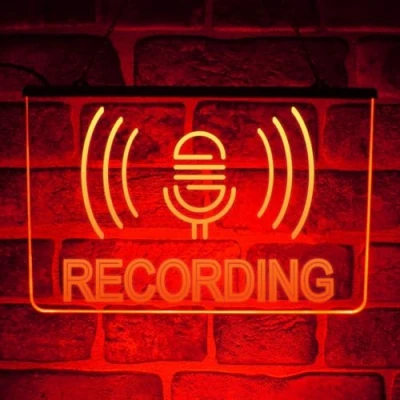 Image of Recording On Air Neon LED Light Sign Multicolour Hanging Display for Music Radio DJ Studio