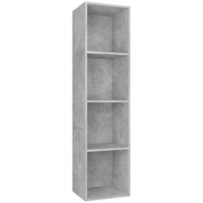 Image of vidaXL Book Cabinet/TV Cabinet Concrete Grey 36x30x143 cm Engineered Wood