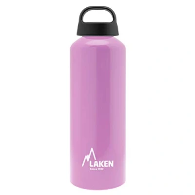 Image of LAKEN Classic Water Bottle with Wide Mouth, Single Wall Lightweight Aluminum BPA Free, Leak Proof Screw Cap, 0.75 Litre, Pink