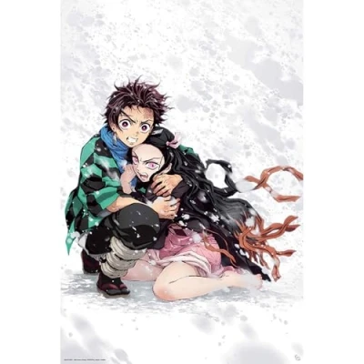Image of ABYSTYLE Demon Slayer Tanjiro &amp; Nezuko Snow 61 x 91.5cm Maxi Poster