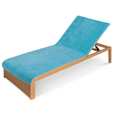 Image of JEMIDI Sun Lounger Towel Soft Terry Cloth Cover for Sunbed Beach Loungers Sunbathing and Holiday Accessory 75cm x 200cm