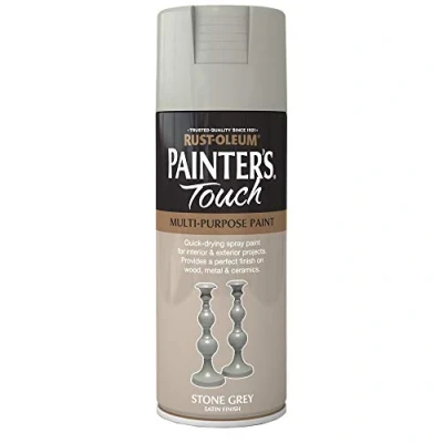 Image of Rust Oleum AE0050010E8 400ml Painter&#039;s Touch Spray Paint Stone Grey Satin