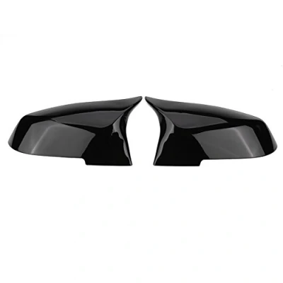 Image of Car Rearview Mirror Covers, 1 Pair ABS Plastic Cover Caps Side Wing for 220i 328i 420i F20 F21 F22 F30 F32 F33 F36 X1 E84(Glossy Black) Molded products