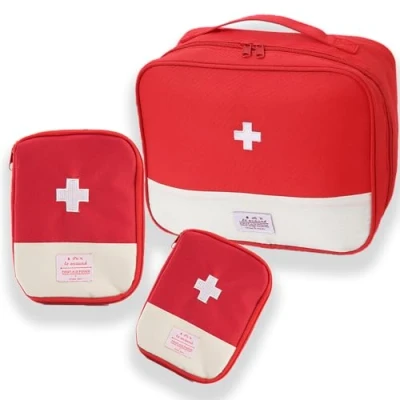 Image of BNPHSIN First Aid Bag Empty,First Kit Bags Portable Travel Empty Medicine