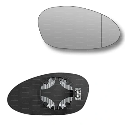 Image of Less4spares Replacement Wing Mirror Glass Right Compatible with BMW 3 Series 2005 2008 CLIP ON Driver Off side Heated Blind Spot