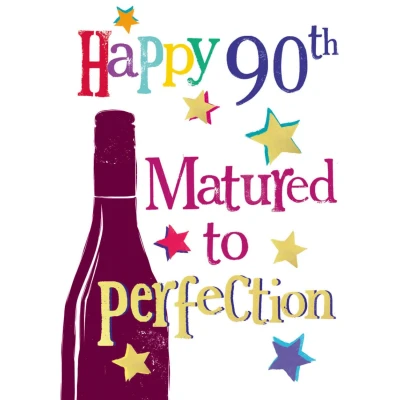 Image of Age 90 Birthday Card, 90th Card for