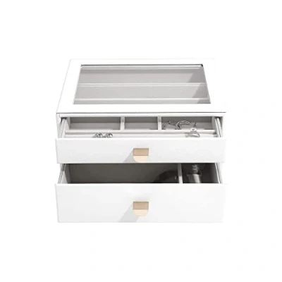 Image of Stackers Pebble White Classic Jewellery Box Set of 2 (with drawers)