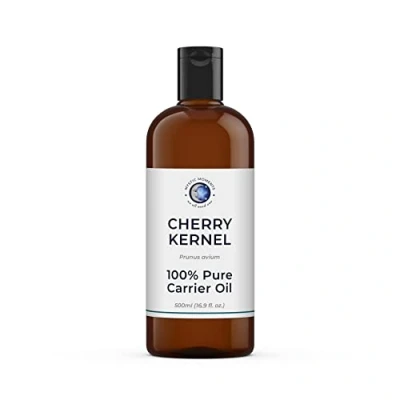 Image of Mystic Moments Cherry Kernel Carrier Oil 500ml Pure &amp; Natural Perfect For Hair, Face, Nails, Aromatherapy, Massage and Dilution Vegan GMO Free