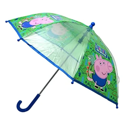 Image of William Lamb George Pig&#039;s Dino Adventure Children&#039;s Character Folding Umbrella