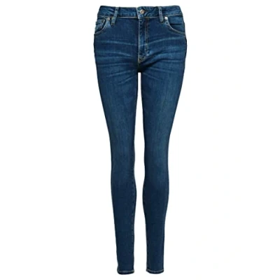 Image of Superdry Women&#039;s Mid Rise Skinny Pants, Fulton Vintage Blue, 28W